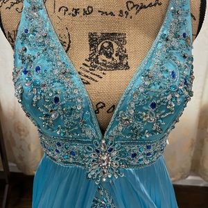 Tony Bowl Prom Gown with overskirt